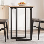 vidaXL Τραπέζι Τραπεζαρίας Πλαίσιο Ο50x50x75εκ Μασίφ Πεύκο/Ατσάλι