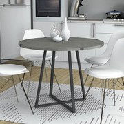 Τραπέζι Rubes Megapap χρώμα γκρι σκυροδέματος 120x120x78εκ.