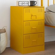 Κομοδίνο Μουσταρδί 34,5 x 39 x 62 εκ. από Χάλυβα 841781