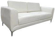 Καναπές Τριθέσιος ArteLibre ELFRIC Λευκό PU 190x81x81cm
