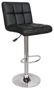 Σκαμπό  BAR 40  Μαύρο Δερματίνη 43X52X62-82/90-110εκ. (Σετ 2 ΤΕΜ)