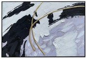 Κάδρο Αφηρημένη Τέχνη 755-12139 120x80x3.5cm White-Black Estheti Home Οριζόντιοι Καμβάς