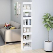 vidaXL Βιβλιοθήκη/Διαχωριστικό Χώρου Λευκό 40x30x198 εκ. Επεξ. Ξύλο