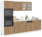 vidaXL 7 τεμαχίων σετ ντουλαπιών κουζίνας Artisan Δρυς Engineered Wood