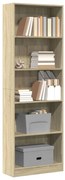 vidaXL Βιβλιοθήκη Sonoma Δρυς 60x24x176 εκ. από Επεξεργασμένο Ξύλο