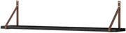 Lh-homefurniture Ράφι τοίχου dark χρώμα black stone 102x31x17cm DR-38