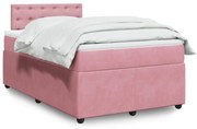 ΚΡΕΒΑΤΙ BOXSPRING ΜΕ ΣΤΡΩΜΑ ΡΟΖ 120X190 ΕΚ. ΒΕΛΟΥΔΙΝΟ 3290003