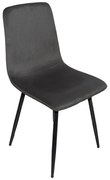 Καρέκλα Grato ύφασμα μαύρο-πόδι μαύρο μεταλλικό 45.5x53.5x88.5εκ 4αδα 45.5x53.5x88.5 εκ.