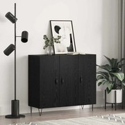 vidaXL Πλαϊνό γραφείο Μαύρη δρυς 90 x 34 x 80 εκ. Επεξεργασμένο ξύλο