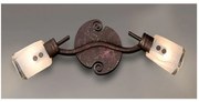 Φωτιστικό Τοίχου - Απλίκα 77-1044 G953-2S Antique Spot Brown Patina Homelighting Μέταλλο,Γυαλί