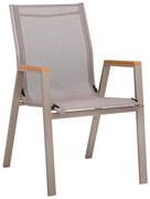 Καρέκλα FL5050 Fylliana Textilene Μπέζ - Γκρί 61x56x90 εκ. 61x56x90 εκ.