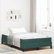 vidaXL Κρεβάτι box spring με στρώμα Σκούρο Πράσινο 120 x 190 cm