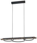 Φωτιστικό Οροφής-Ράγα Boyal 99624 101x40x110cm 2xLed 12,5W Black-Natural Eglo