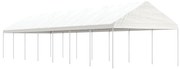 vidaXL Κιόσκι με Τέντα Λευκό 15,61 x 4,08 x 3,22 μ. από Πολυαιθυλένιο