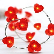 "RED HEART", 20 LED  ΛΑΜΠ. ΧΑΛΚΟΥ, ΚΟΚΚΙΝΟ,  ΑΣΗΜΙ. ΚΑΛ. &amp; ΜΠΑΤ. 2xAA, IP20, 2M+10CM, 1.2W ACA X01204115