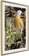 Αφίσα - Composition with Gold Parrot - 40x60 - Χρυσό - Με πασπαρτού