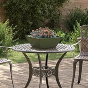 vidaXL Γλάστρα Κήπου Λαδί 40 x 40 x 15 cm Ατσάλι
