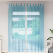 vidaXL Κουρτίνες Voile με τσέπες ράβδου 2 τεμάχια Τιρκουάζ