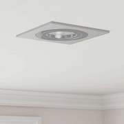 vidaXL Κρυφά Σποτ 24 τεμ Τετράγωνα GU10 Ασημί 91x91 χιλ