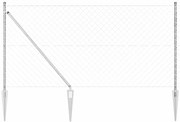 vidaXL Στύλος Περιφράξεων Ασημί 10 x 1 μ (60 x 60 χλμ πλέγμα) Ατσάλι