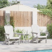 vidaXL Έπιπλα Χαλάρωσης Κήπου 2 pcs Λευκό 74 x 82 x 90cm Πολυαιθυλένιο