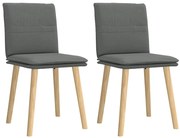 vidaXL Καρέκλες Τραπεζαρίας 2 τεμ Σκ. Γκρι Υφασμάτινες