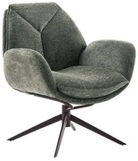 Bali Καρεκλα Relax Μαύρη + Υποπόδιο 83x86x102 cm