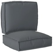 vidaXL Σετ Μαξιλαριών Πάγου 2 pcs Ανθρακί 50 x 50 x 12 cm