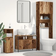 vidaXL Ντουλάπι μπάνιου σε στυλ παλιού ξύλου 80x30x60 εκ. Κατασκευασμένο από μηχανWood