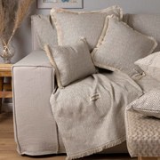 Ριχτάρι Panion Sand-Ecru Aslanis Home Διθέσιο 180x250cm Βαμβάκι-Polycotton