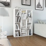 vidaXL Διαχωριστικό/Βιβλιοθήκη Λευκό 100x24x140 εκ. από Μοριοσανίδα