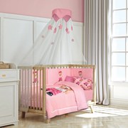 Κουβερλί 2 Όψεων Microfiber Κούνιας 110x150εκ. Essential Baby 8839 Γκρι-Ροζ-Μπεζ Greenwich Polo Club