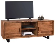 Έπιπλο Τηλεόρασης Nicole HM8185.11 Από Μασίφ Ξύλο Ακακίας 160x45x57cm Natural Ξύλο