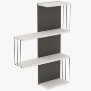 Ραφιέρα Τοίχου Cambel 854KLN1737 64x19x96cm Anthracite-White