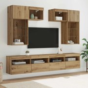 vidaXL Μονάδες Τοίχου Τηλεόρασης 6 pcs Παλιό Ξύλο 100 x 30 x 40 εκ