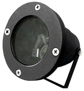 Adeleq Σποτ Αλουμινίου Επιδαπέδιο Στεγανό Μαύρο Gu10 4-9042201