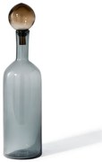Διακοσμητικό Μπουκάλι Γυάλινο Bubbles and Bottles Μπλε/ Καφέ Ø13 x H44cm /Stopper size Ø9 x H12 cm, POLSPOTTEN