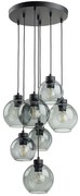 Φωτιστικό Οροφής Cubus 10207 49x49x140cm 7xE27 15W Black-Fume TK Lighting