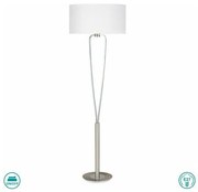 Φωτιστικό Επιδαπέδιο Υ160xØ50εκ. 1xE27 Μέταλλο Nickel Mat Trio Lighting Paris II 400200107