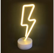 Επιτραπέζιο Φωτιστικό 34 Neon Led Αστραπή Θερμό Λευκό X04341318 Aca-X04341318-Λευκό X04341318