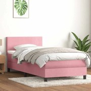 BOX SPRING ΚΡΕΒΑΤΙ ΜΕ ΣΤΡΩΜΑ ΡΟΖ 80X210 ΕΚ. ΒΕΛΟΥΔΙΝΟ 3316670