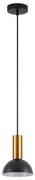SE21-GM-4-MS3 ADEPT TUBE Gold Matt Pendant Black Metal Shade+