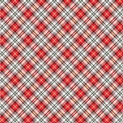 Καρέ Χριστουγεννιάτικο Tartan Κόκκινο 90x90 - Borea Home