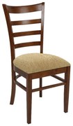 WOODWELL Ε7052,2NATURALE Καρέκλα Καρυδί, Ύφασμα Μπεζ 42x50x91cm Ε7052,2
