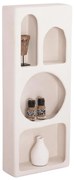 ΡΑΦΙΕΡΑ ΤΟΙΧΟΥ ΣΕΙΡΑ SANTORINI  MDF ΣΕ ΥΠΟΛΕΥΚΟ ΧΡΩΜΑ 47,5x18x120Υεκ. 47.5x18x120 εκ.