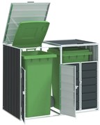 vidaXL Πλαίσιο Κάδων Απορριμμάτων Διπλό Κάδοι 144x81x113 εκ. Ατσάλι