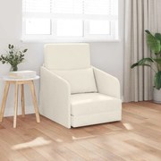 vidaXL Καναπές Κρεβάτι 2-σε-1 Κρεμ 65x80x83 εκ Βελούδο
