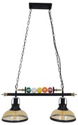 Φωτιστικό Οροφής Billiard 00972 2xΕ27 71x25x30cm Black GloboStar