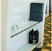 Ράφι Για Φωτιζόμενη Μπάρα Creta MOBCRE101BXNLNW New Garden-MOBCRE101BXNLNW-Λευκό MOBCRE101BXNLNW