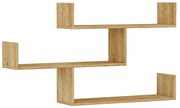 Ραφιέρα τοίχου Tibet Megapap χρώμα φυσικό οξιάς 119x22x66εκ.